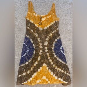 RAYA SUN yellow Purple sleeveless Below knee dress Medium